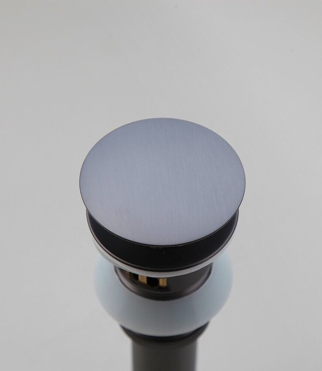 Rene Houtman Click Afvoer met Overloop Functie | Gun Metal