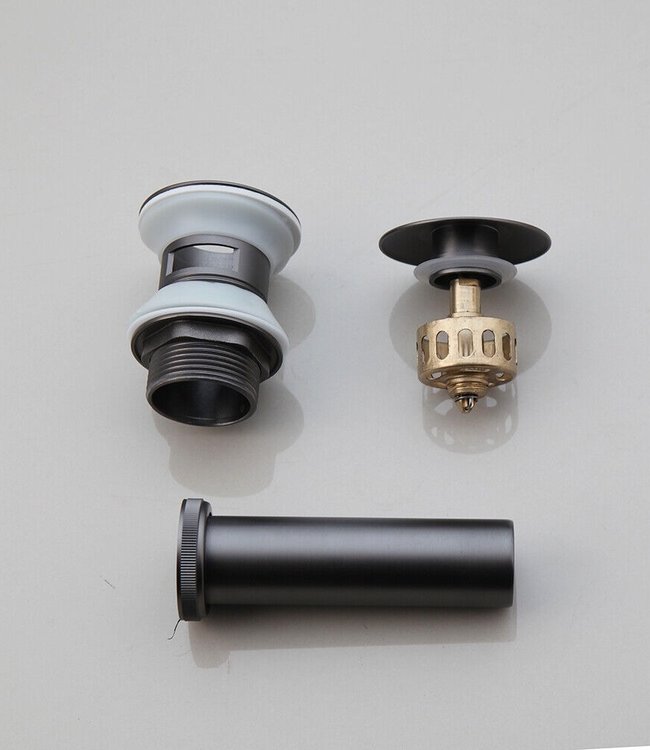 Rene Houtman Click Afvoer met Overloop Functie | Gun Metal