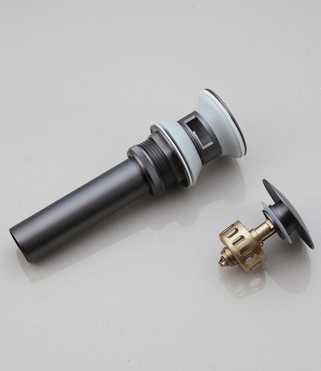 Rene Houtman Click Afvoer met Overloop Functie | Gun Metal