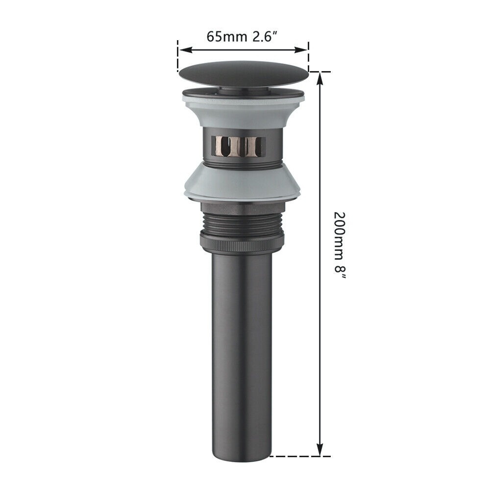 Rene Houtman Click Afvoer met Overloop Functie | Gun Metal