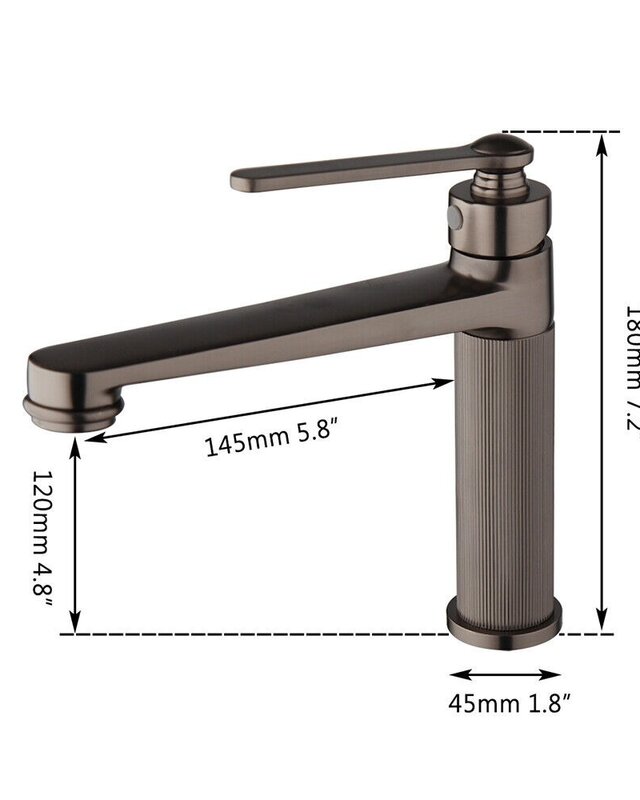 Rene Houtman Wastafelkraan | Mengkraan | Gun Metal