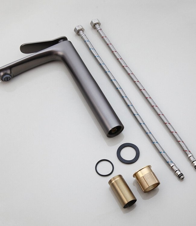 Rene Houtman Wastafelkraan | Hoog Model | Gun Metal