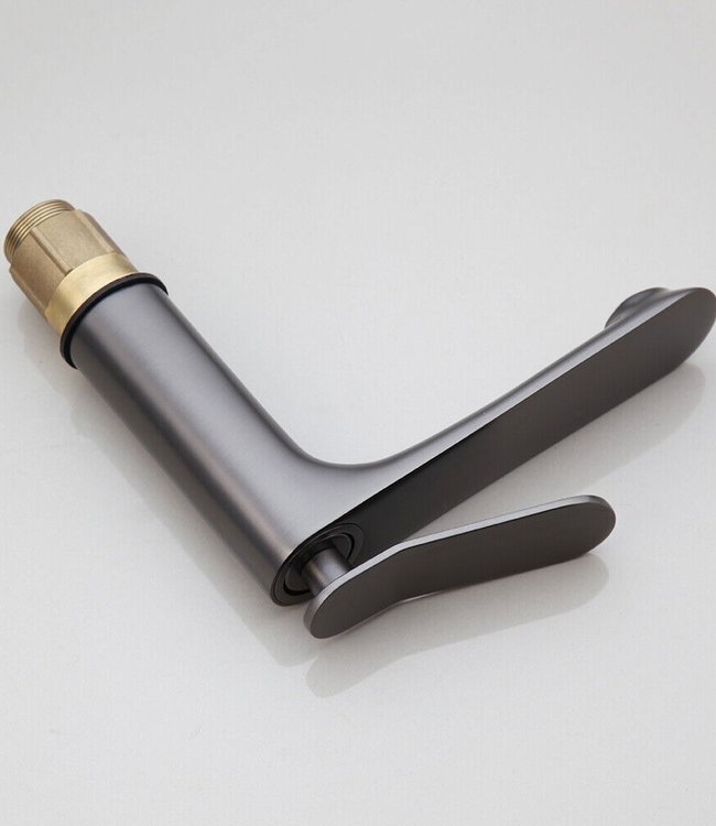 Rene Houtman Wastafelkraan | Gun Metal | Mengkraan | H16,5 cm