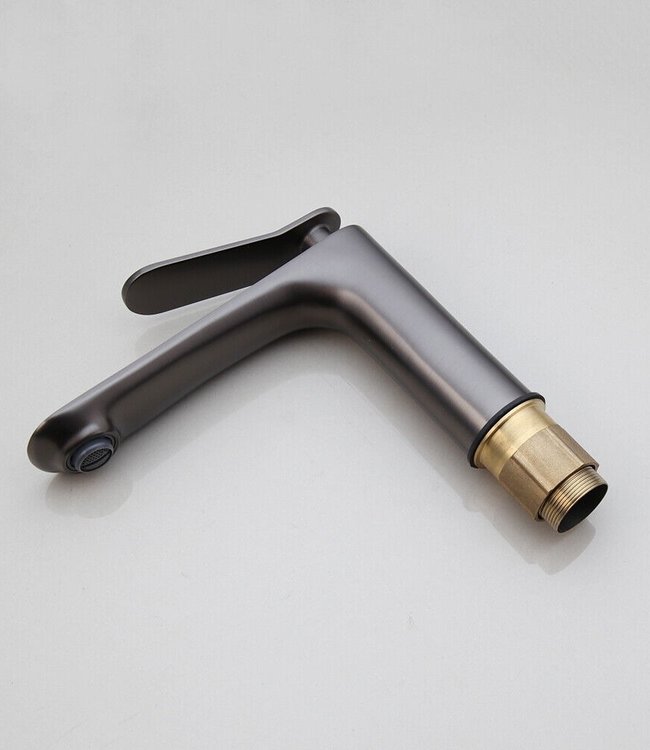 Rene Houtman Wastafelkraan | Gun Metal | Mengkraan | H16,5 cm