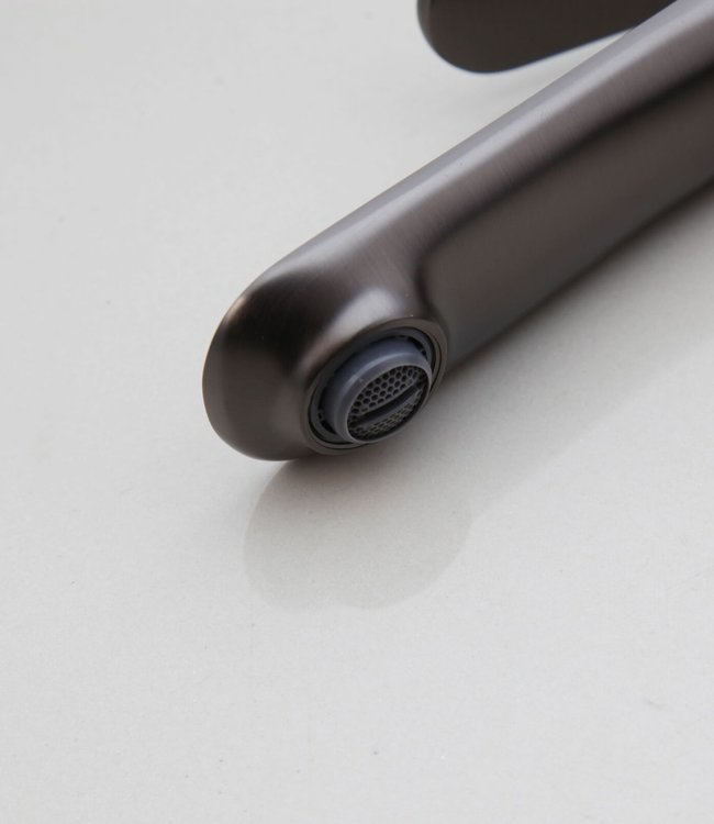 Rene Houtman Wastafelkraan | Gun Metal | Mengkraan | H16,5 cm