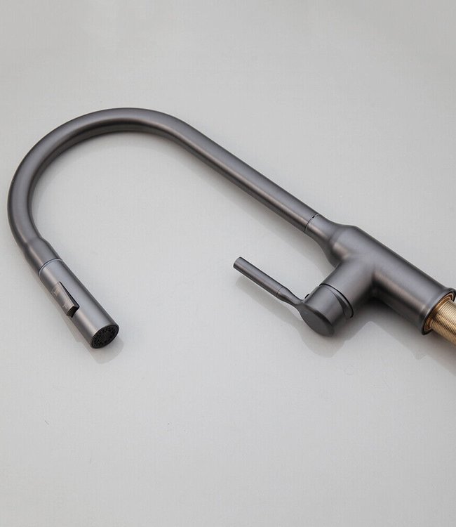 Rene Houtman Keukenkraan | Gun Metal | H43,5 cm