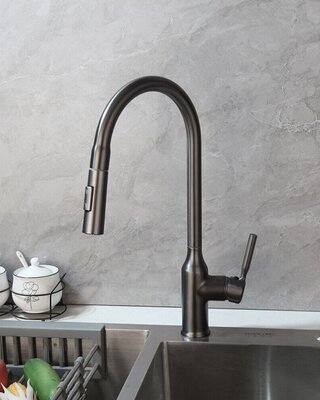 Rene Houtman Keukenkraan | Gun Metal | H43,5 cm