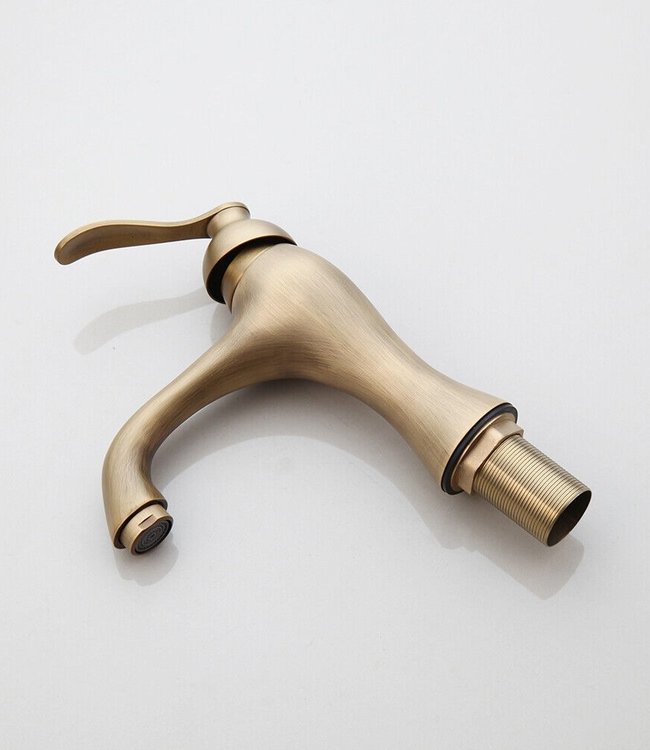 Rene Houtman Nostalgische Bronskleurige Wastafelkraan