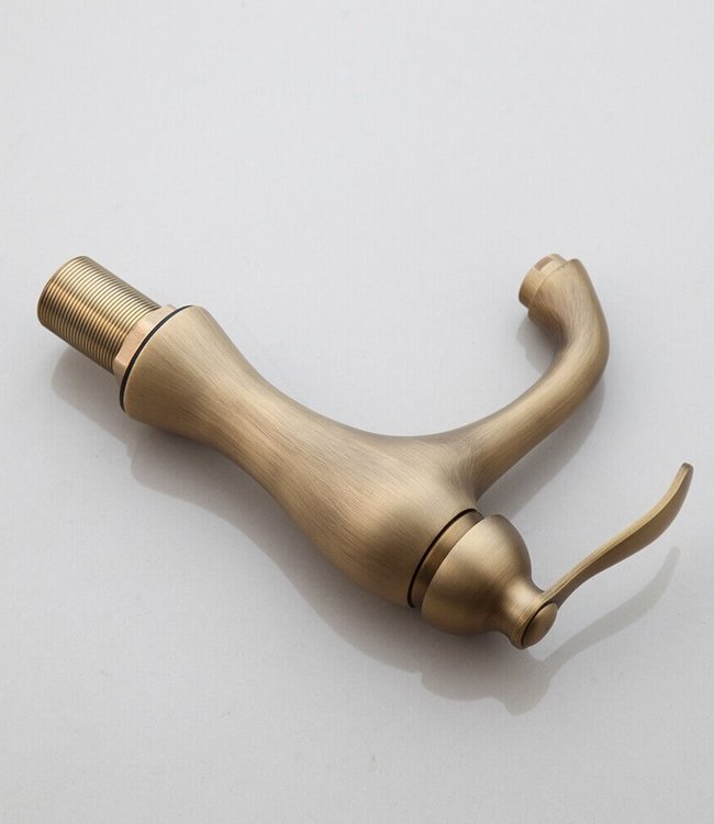 Rene Houtman Nostalgische Bronskleurige Wastafelkraan