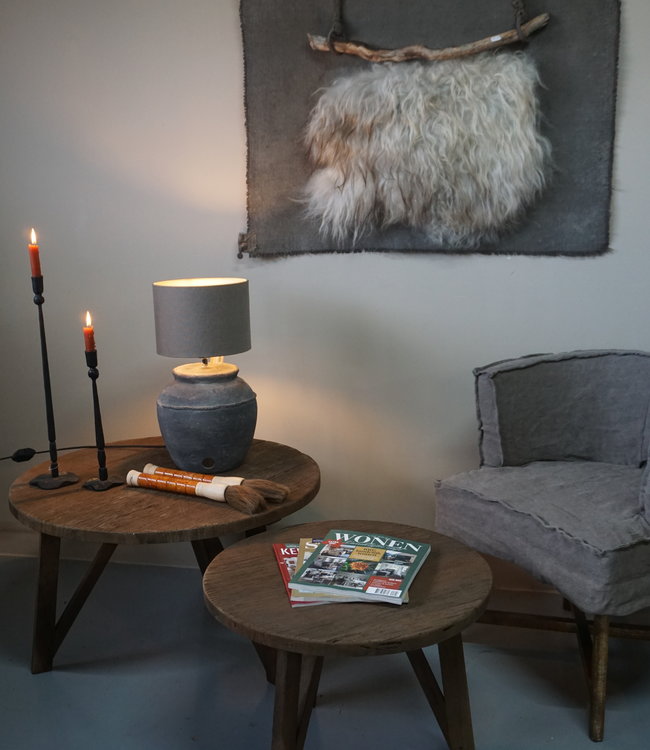 Rene Houtman Bijzettafel Set Van 2 - Dirty Grey B80xB60 cm