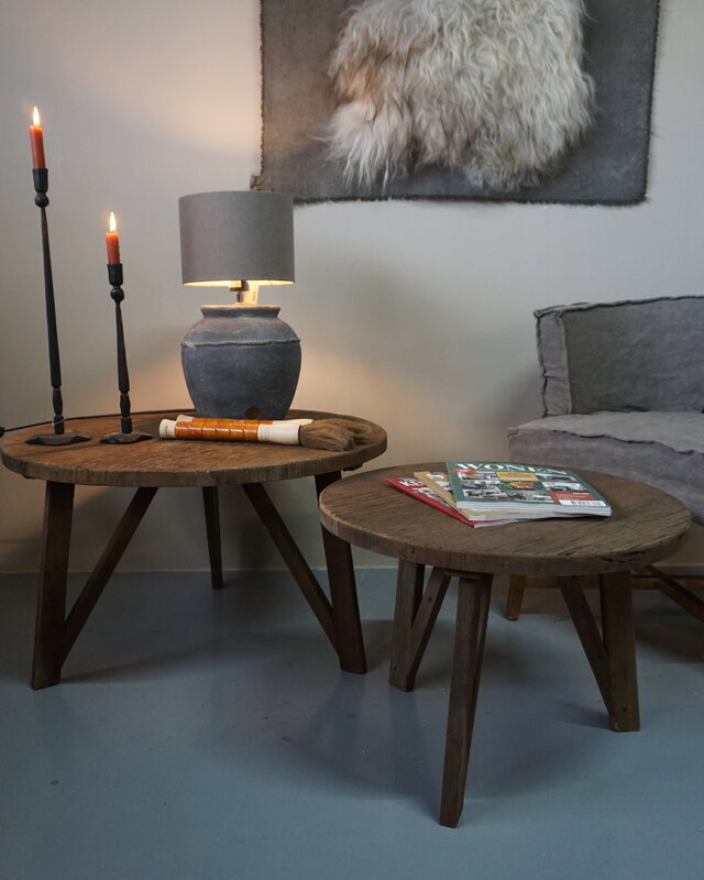Rene Houtman Bijzettafel Set Van 2 - Dirty Grey B80xB60 cm