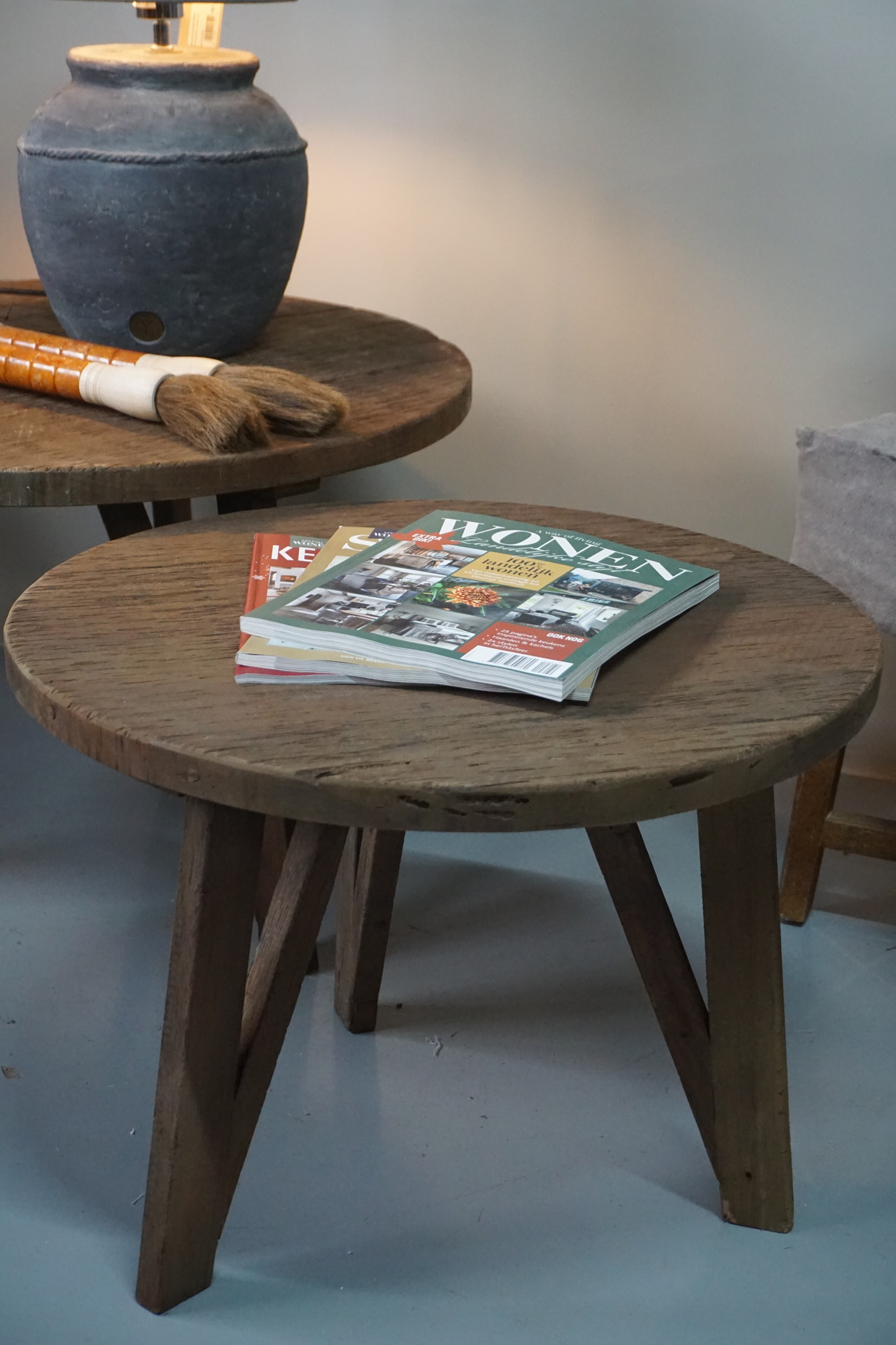 Rene Houtman Bijzettafel Set Van 2 - Dirty Grey B80xB60 cm