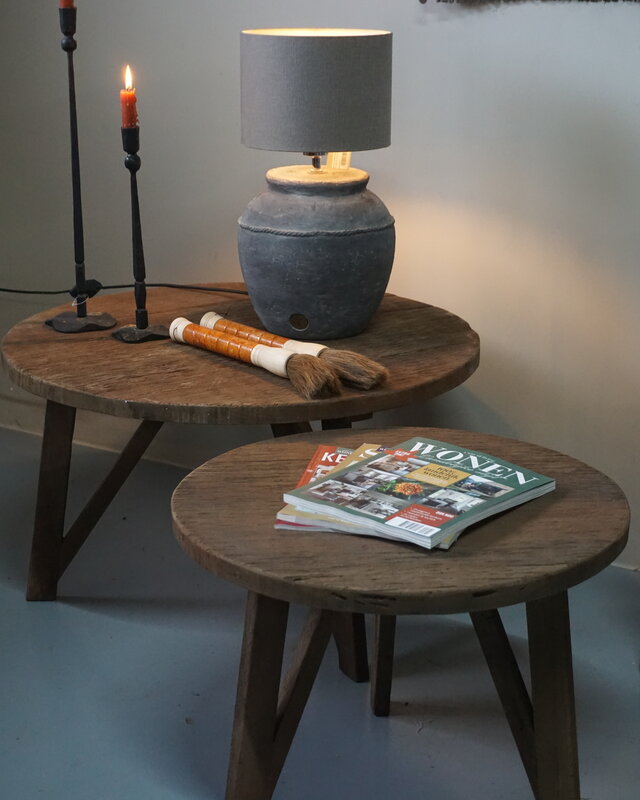 Rene Houtman Bijzettafel Set Van 2 - Dirty Grey B80xB60 cm
