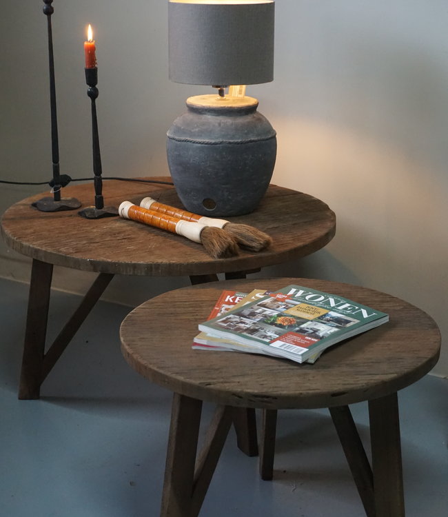 Rene Houtman Bijzettafel Set Van 2 - Dirty Grey B80xB60 cm