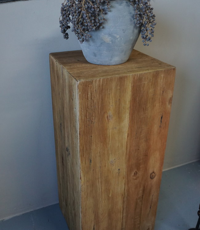 Rene Houtman Houten Zuil | Naturel H80xB35xD35