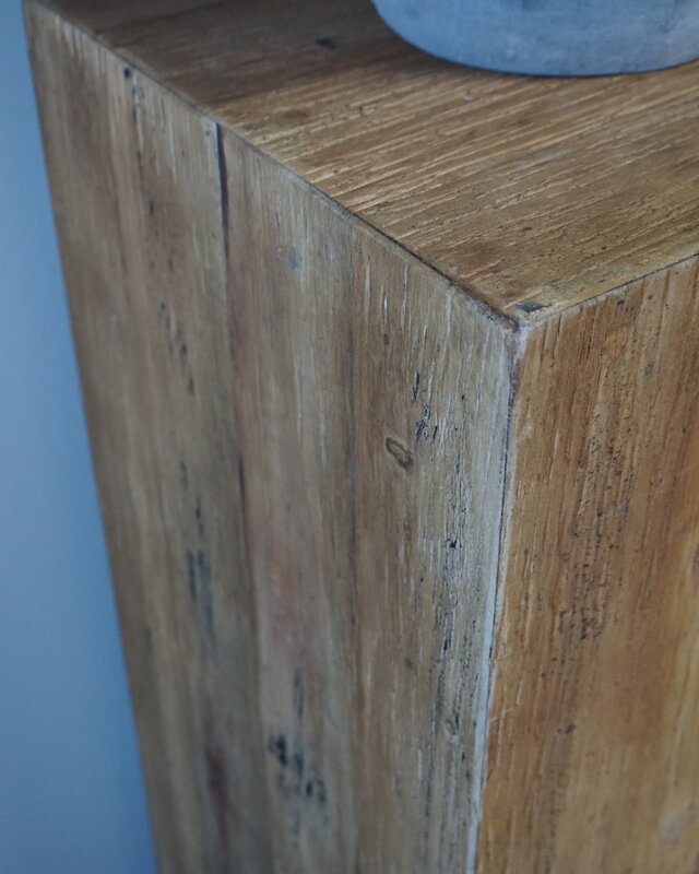 Rene Houtman Houten Zuil | Naturel H80xB35xD35