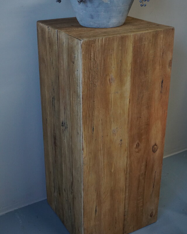 Rene Houtman Houten Zuil | Naturel H80xB35xD35