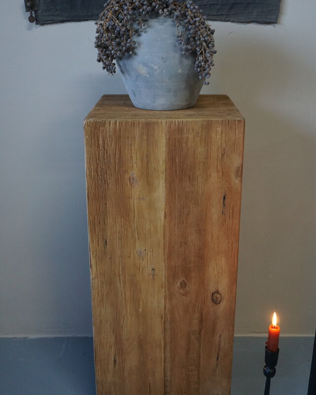 Rene Houtman Houten Zuil | Naturel H80xB35xD35