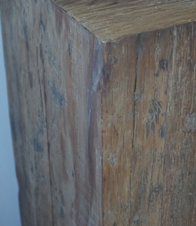 Rene Houtman Houten Zuil | Grey H80xB35xD35