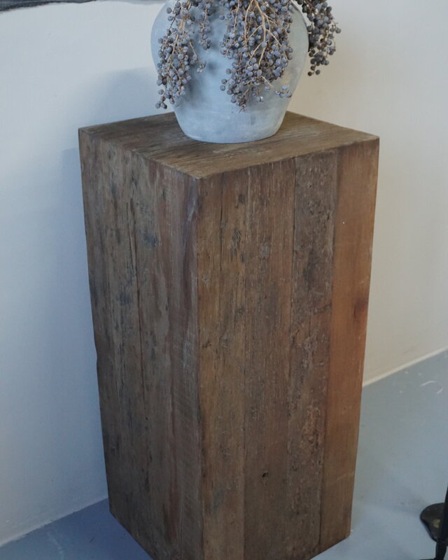 Rene Houtman Houten Zuil | Grey H80xB35xD35