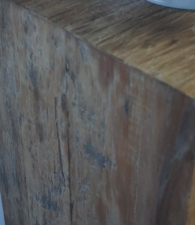 Rene Houtman Houten Zuil | Grey H80xB35xD35