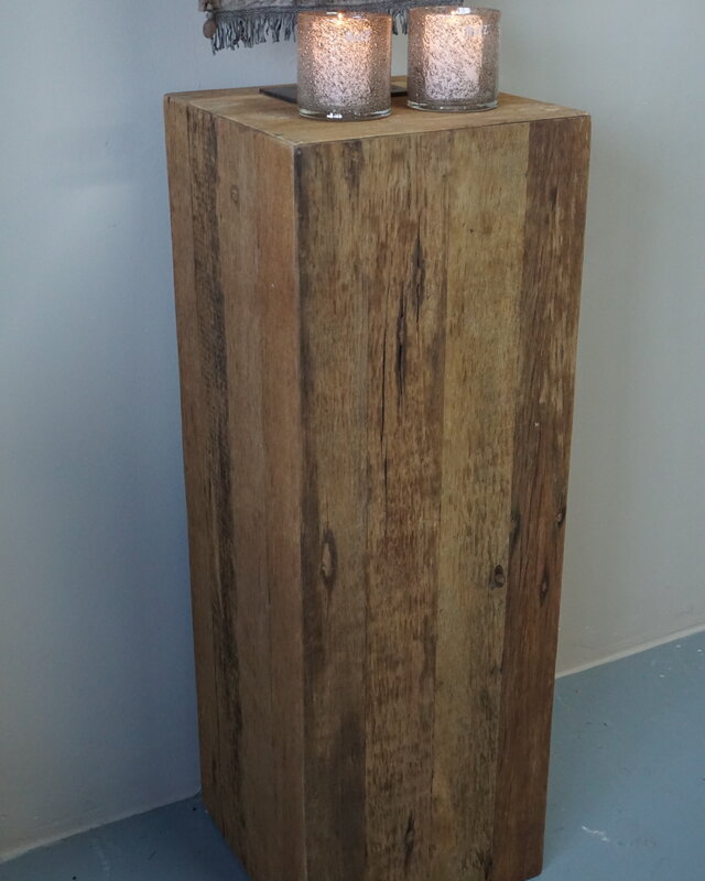 Rene Houtman Houten Zuil Groot | Naturel H100xB35xD35