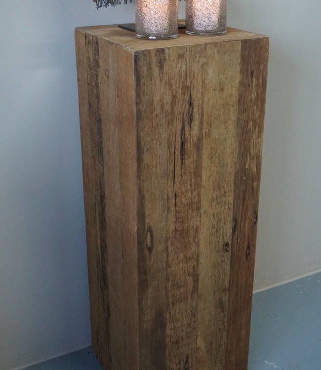 Rene Houtman Houten Zuil Groot | Naturel H100xB35xD35