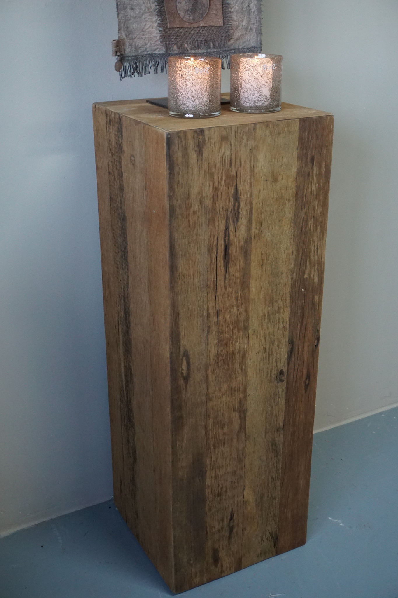 Rene Houtman Houten Zuil Groot | Naturel H100xB35xD35