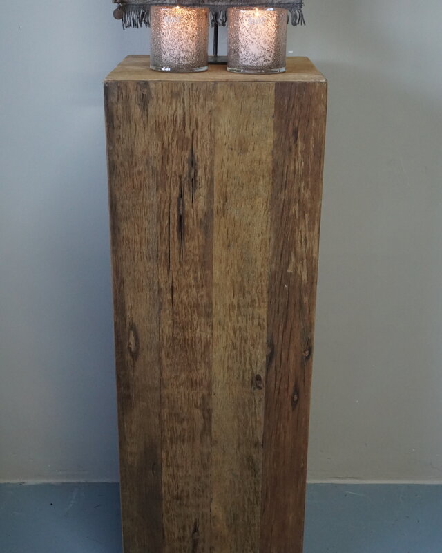 Rene Houtman Houten Zuil Groot | Naturel H100xB35xD35