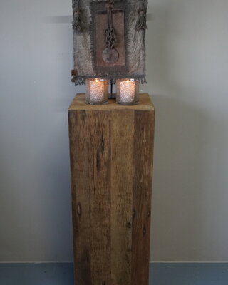 Rene Houtman Houten Zuil Groot | Naturel H100xB35xD35