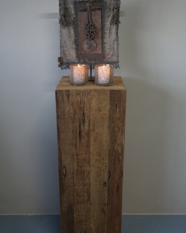 Rene Houtman Houten Zuil Groot | Naturel H100xB35xD35