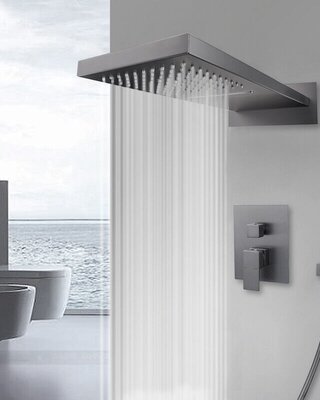 Rene Houtman Regendouche/Stortdouche | Inbouw | Gun Metal