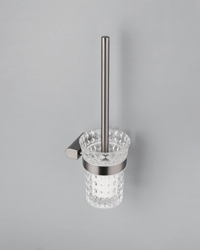 Rene Houtman WC Borstel met Muurbevestiging | Gun Metal