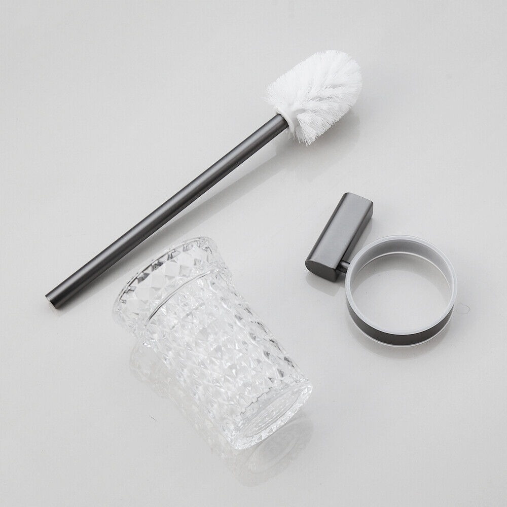 Rene Houtman WC Borstel met Muurbevestiging | Gun Metal