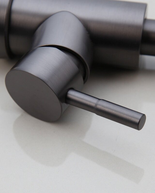 Rene Houtman Wastafelkraan met Draaibare Hals | Gun Metal