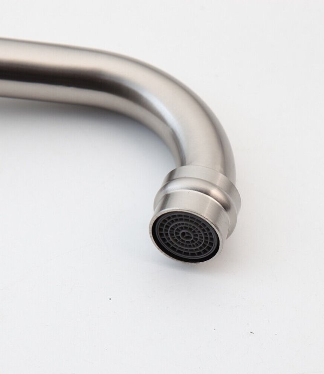 Rene Houtman 3-delige Inbouw Muurkraan | Mengkraan | Geborsteld Nikkel