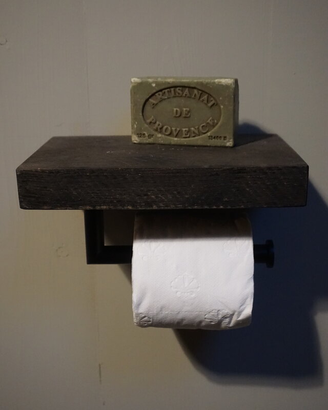 Rene Houtman Toiletrolhouder - Eiken Donker B20xD13 Cm