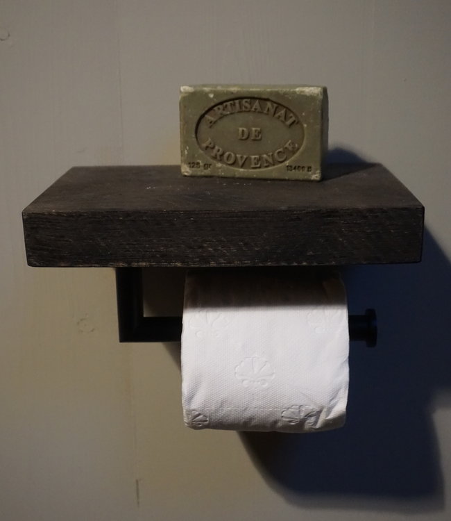 Rene Houtman Toiletrolhouder - Eiken Donker B20xD13 Cm