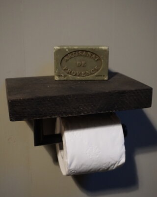 Rene Houtman Toiletrolhouder - Eiken Donker B20xD13 Cm
