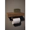 Toiletrolhouder | Oud Eikenhout Geschaafd| B20 x D13 Cm