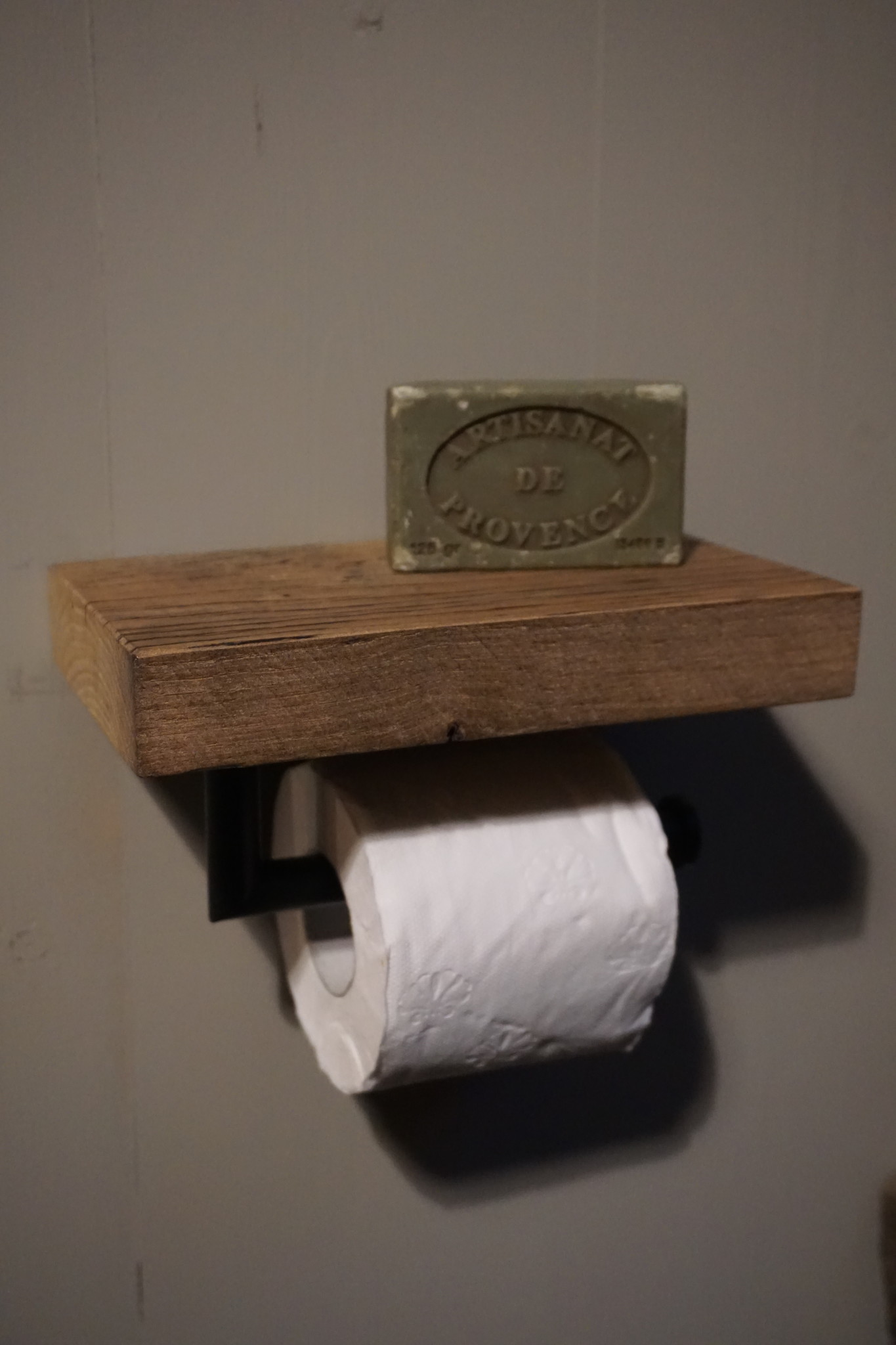 Rene Houtman Toiletrolhouder | Oud Eikenhout Geschaafd| B20 x D13 Cm