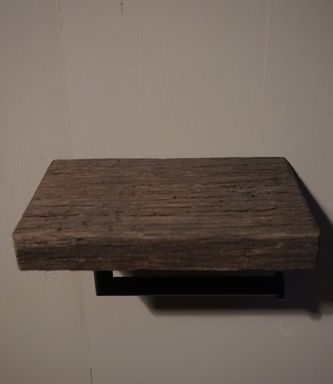 Rene Houtman Toiletrolhouder - Geborsteld Eiken B20xD13 Cm