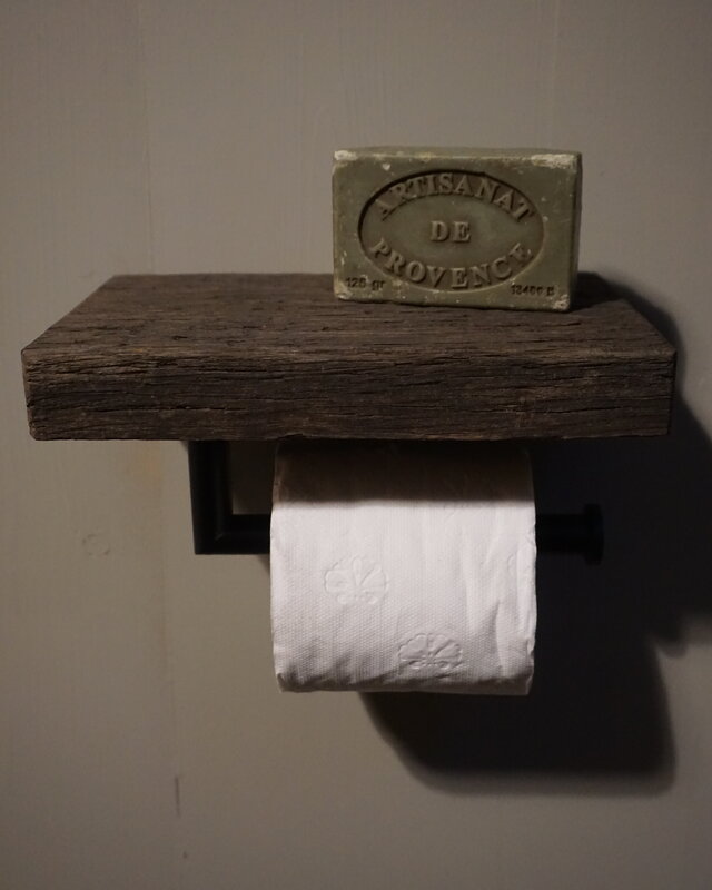 Rene Houtman Toiletrolhouder - Geborsteld Eiken B20xD13 Cm