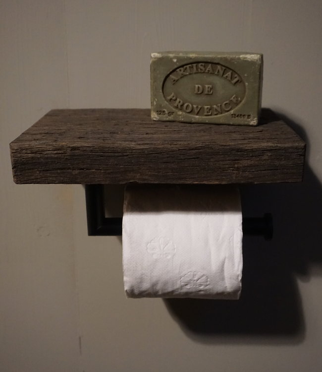 Rene Houtman Toiletrolhouder - Geborsteld Eiken B20xD13 Cm