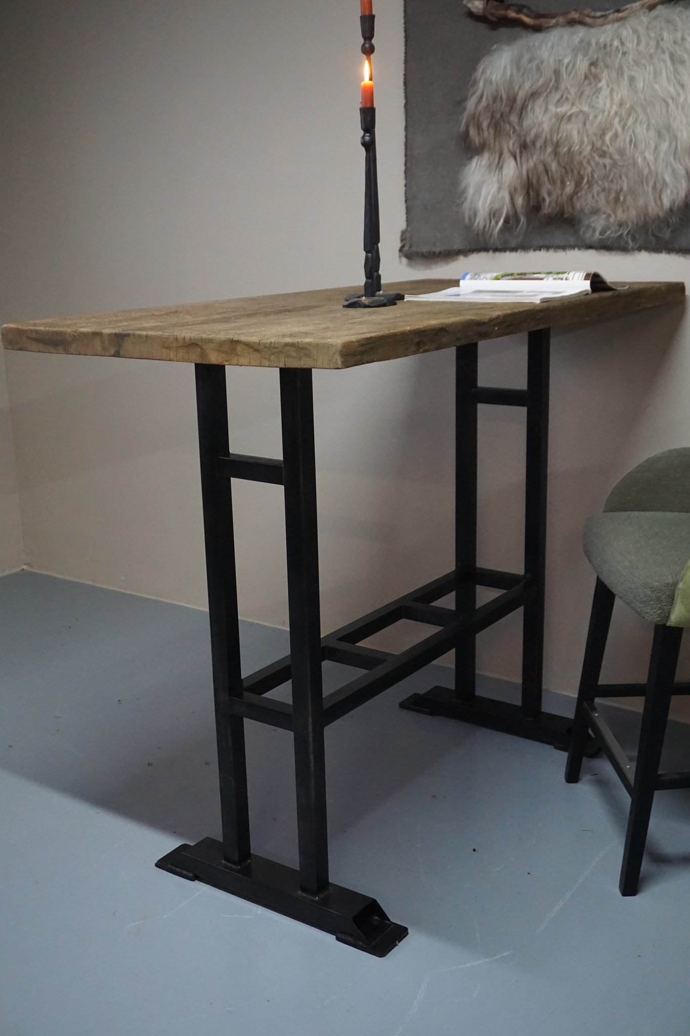 Rene Houtman Bartafel Oud Teak Hout H111xB70xD140