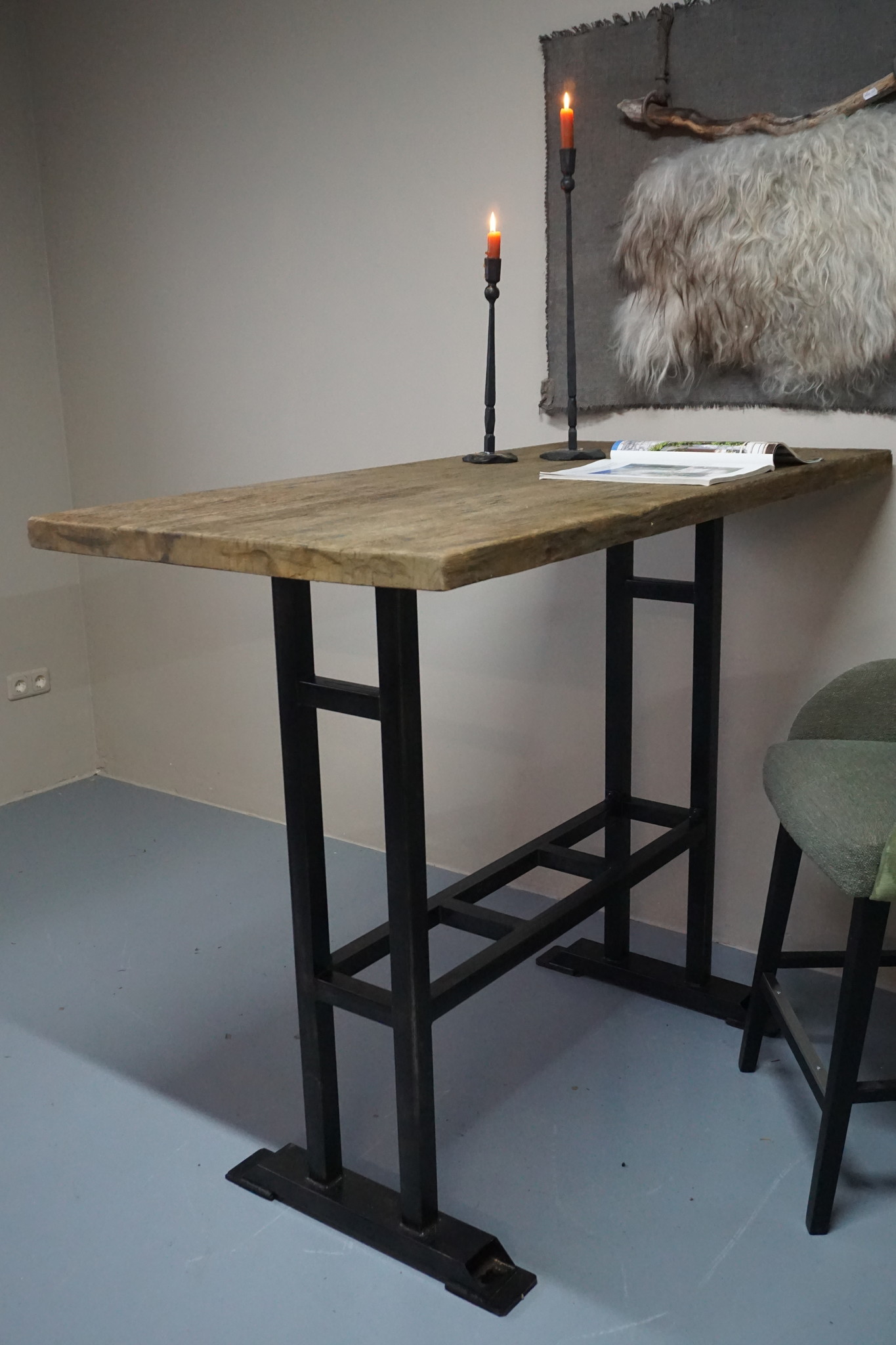 Rene Houtman Bartafel Oud Teak Hout H111xB70xD140
