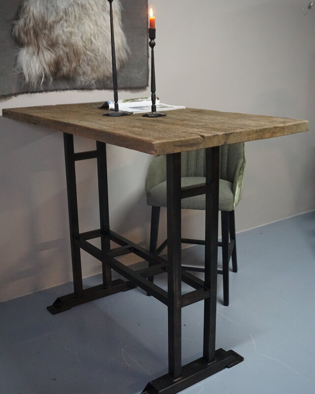 Rene Houtman Bartafel Oud Teak Hout H111xB70xD140