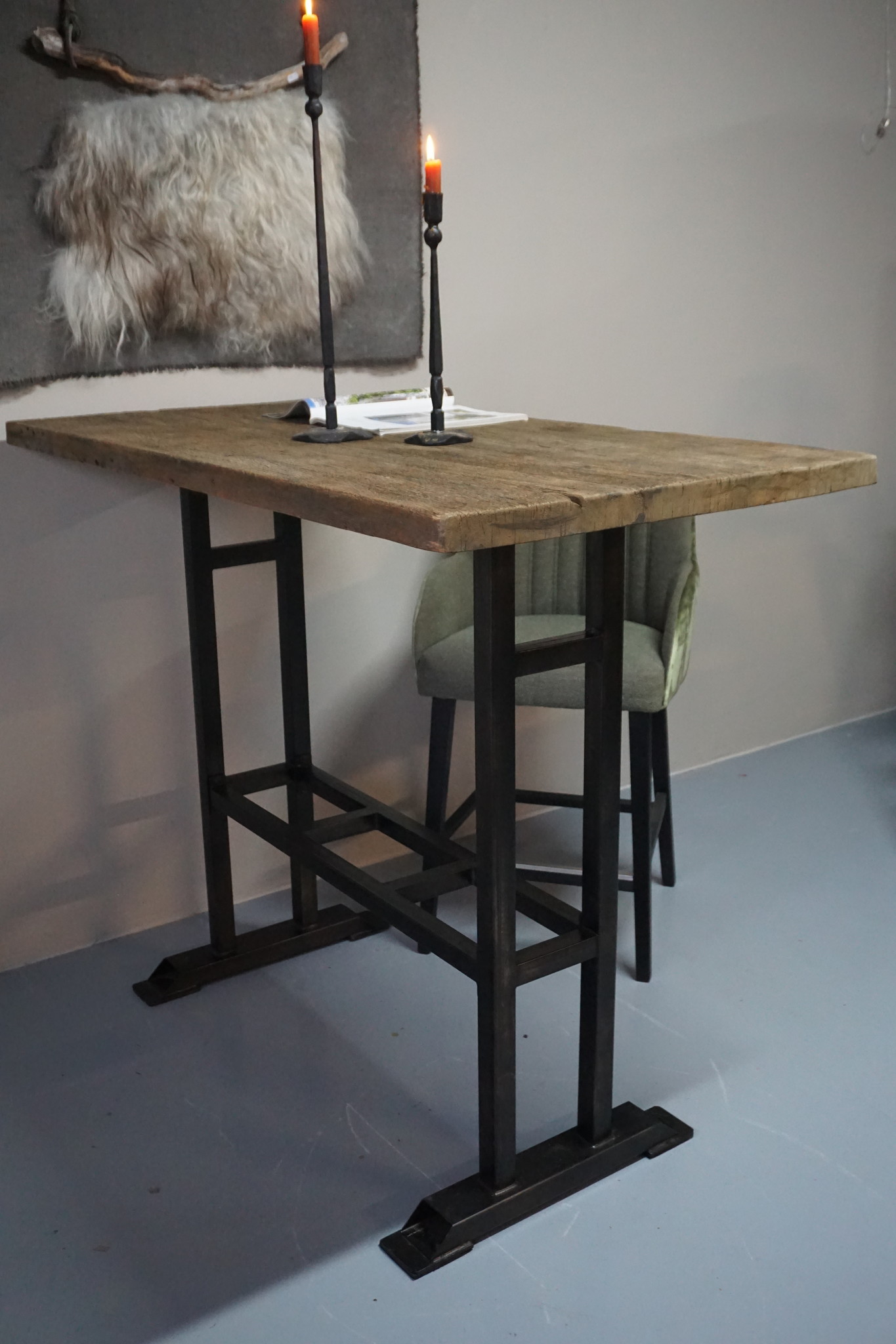 Rene Houtman Bartafel Oud Teak Hout H111xB70xD140