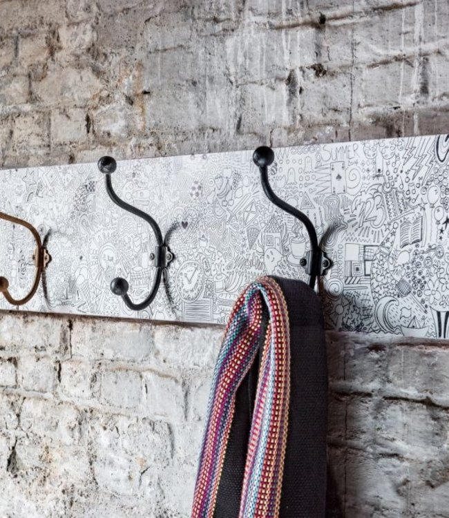 Dauby Kapstok haak | Ruw Metaal | H17,4