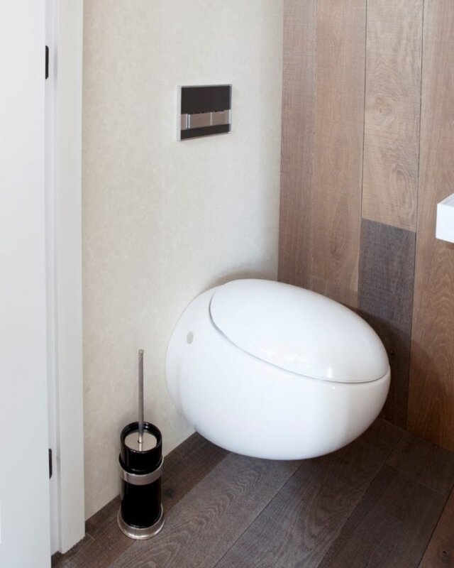 Dauby STUK TOILETBORSTELHOUDER “BLACK POT” WIT BRONS (WB)